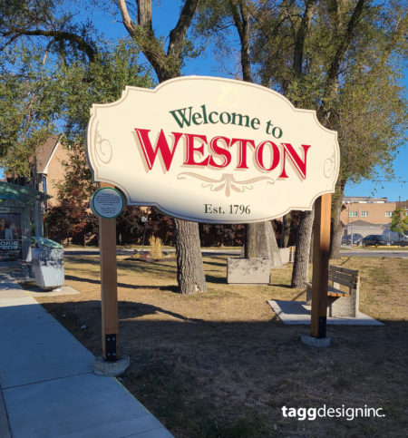 Welcome to Weston Sign Irving Tissue Location